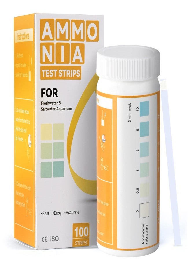 AAwipes Ammonia Test Strips for Fish Tank Aquarium Test Strips Aquarium Water Test Kit Freshwater Fish Tank (50) - Image 1